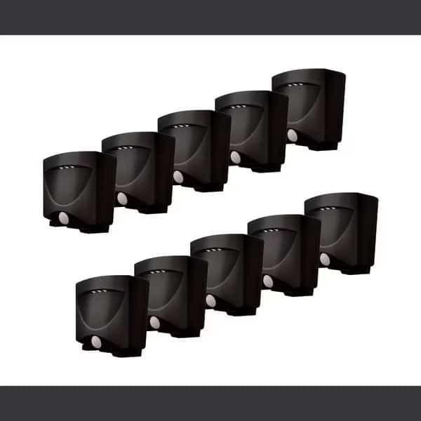 Battery-Powered Motion-Activated Outdoor Night-Light, Bronze, PK 10