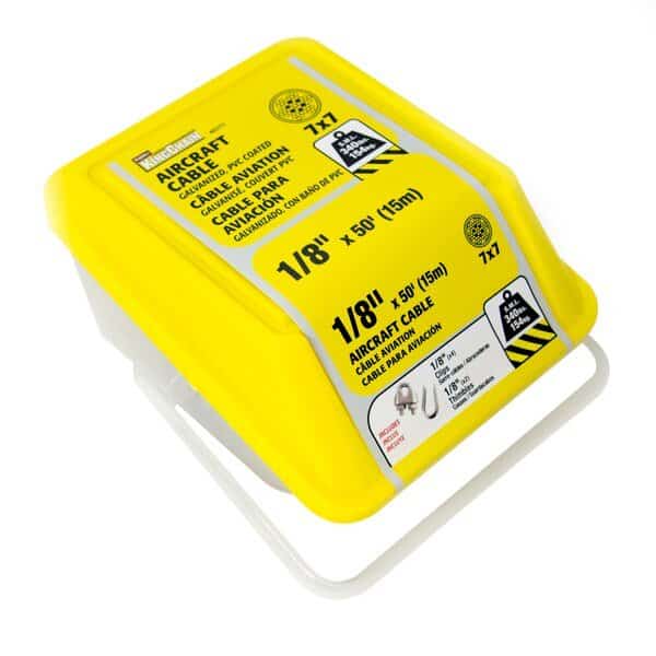 1/8 in. x 3/16 in. x 50 ft. PVC Aircraft Cable 7x7 Construction