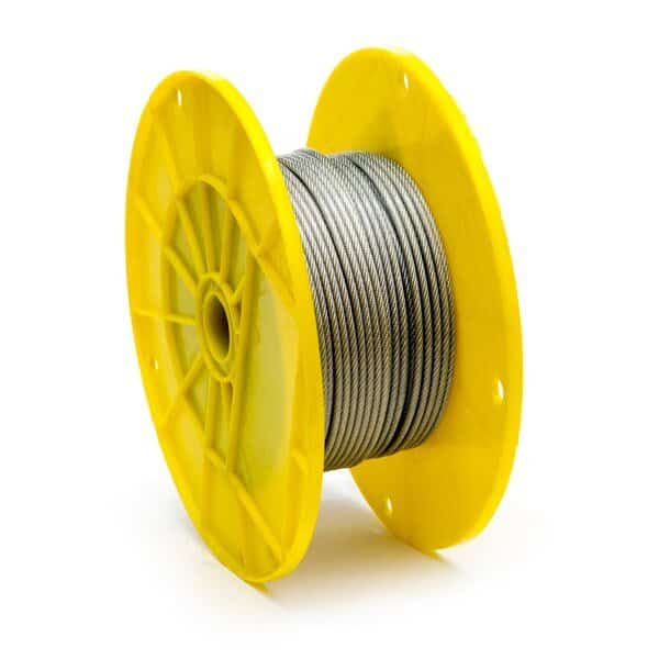 3/32 in. x 1/8 in. x 250 ft. PVC Aircraft Cable 7x7 Construction