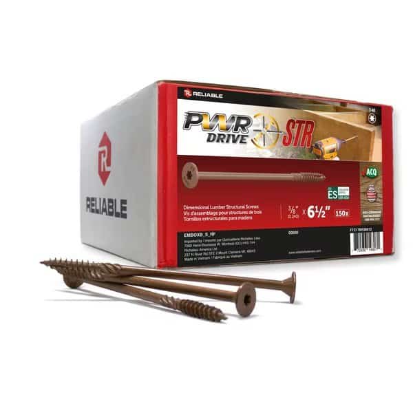 3/8-inch x 6 1/2-inch STR Torx Star Drive Deck Framing Screws, 150PK