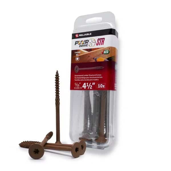 5/16-inch x 4 1/2-inch STR Torx Star Drive Deck Framing Screws, 10PK