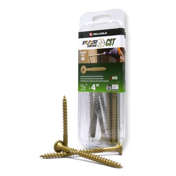5/16-inch x 4-inch CST Torx Star Drive General Construction Structural Screws, 10PK