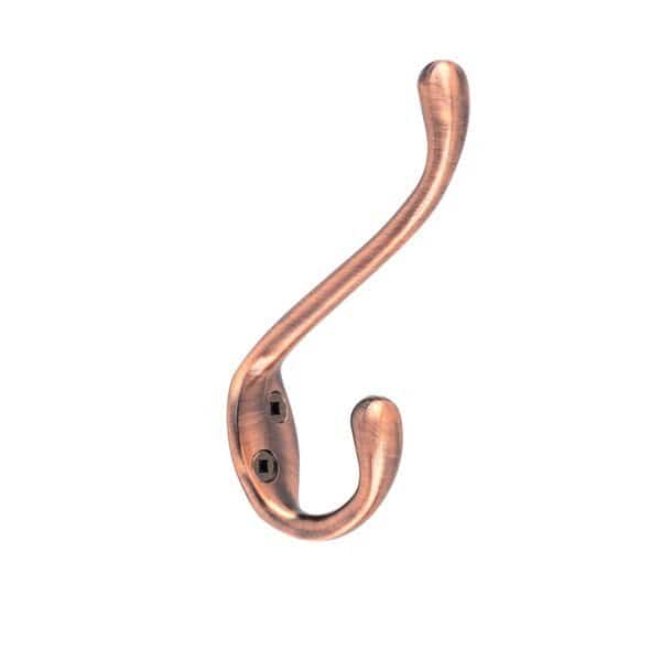 4 14inch 108 mm HeavyDuty Utility Metal Coat Hook, Brushed Antique Copper Finish, Onward, Mfr#: 237ACBV
