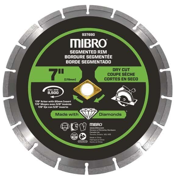 7-inch (178 mm) Segmented Rim Diamond Blade for Concrete