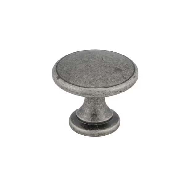 1 3/4 in (44 mm) Pewter Traditional Metal Cabinet Knob