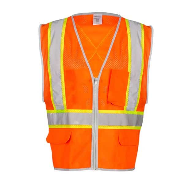 L-XL Orange X Back Dual Compliant Vest