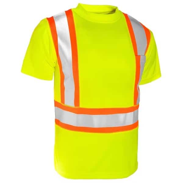 5X, Lime Class 2, Flat Stitch Panels Class 2 T-Shirt, Kishigo, Mfr#: 9120-5X