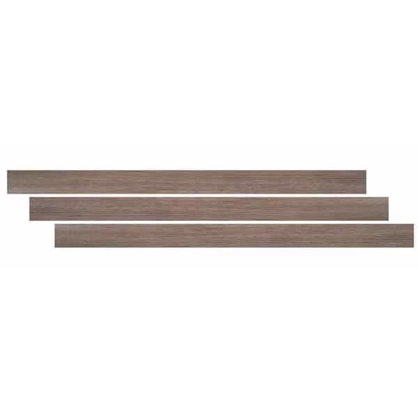 Whitfield Gray 3/4 In. Thick X 2 3/4 In. Wide X 94 In. Length Luxury Vinyl Flush Stairnose Molding