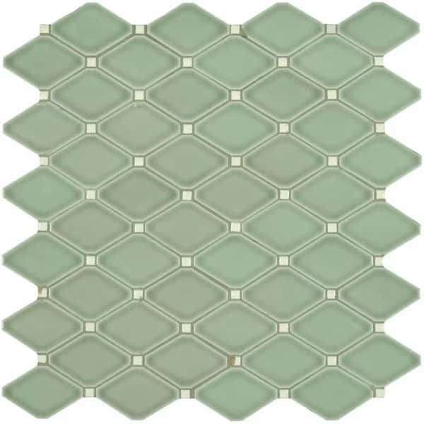 Dove Gray SAMPLE Glazed Ceramic Mesh-Mounted Mosaic Tile