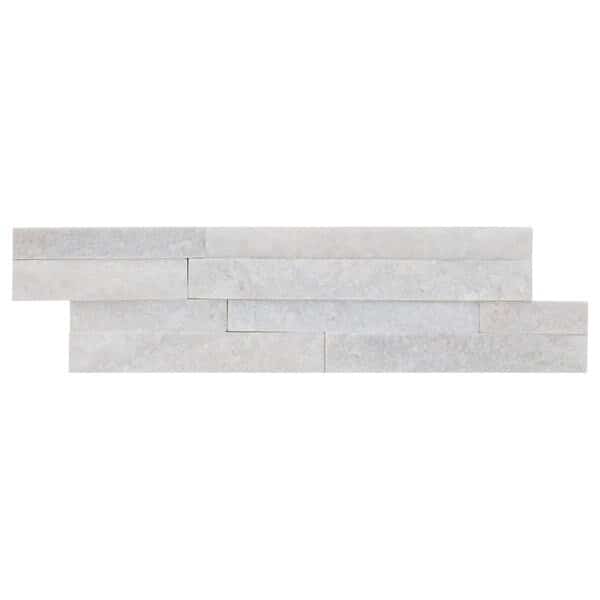 Arctic White Splitface Mini Ledger Panel SAMPLE Natural Marble Wall Tile