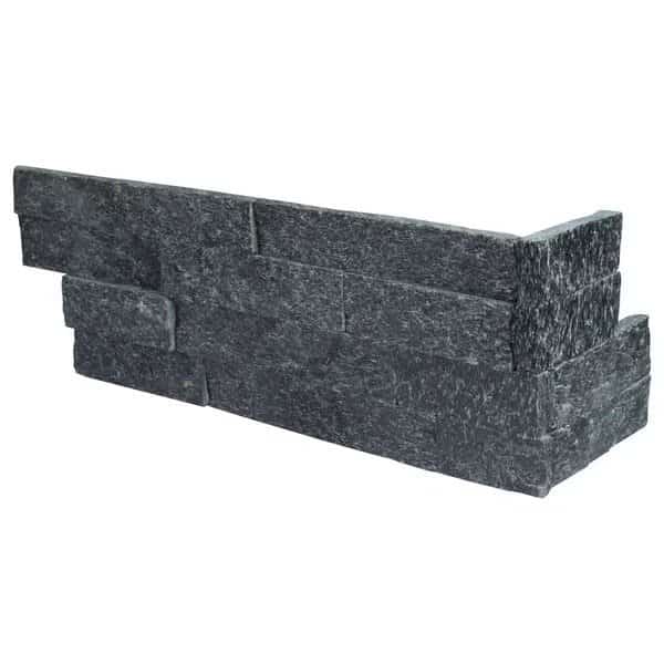 Coal Canyon Splitface Ledger Corner 6 in.  X 18 in.  Natural Quartzite Wall Tile, 6PK