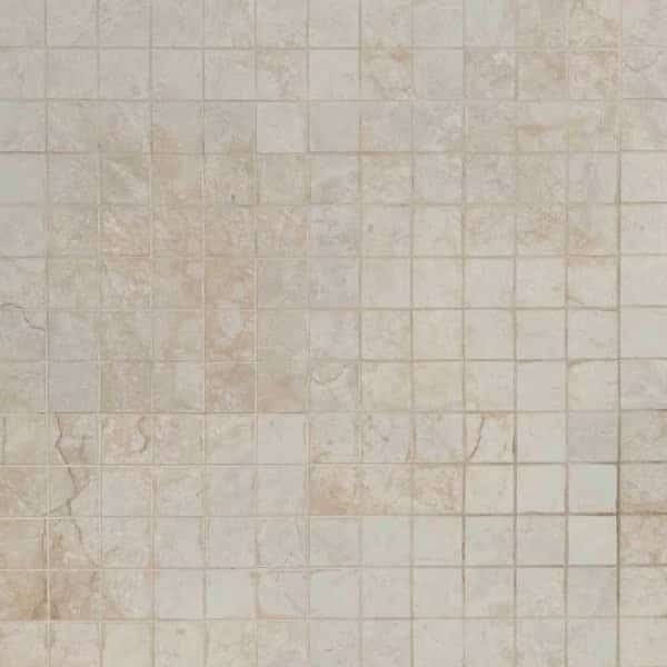 Ansello Ivory 12 In. X 12 In. X 9Mm Matte Ceramic Mesh-Mounted Mosaic Tile, 8PK