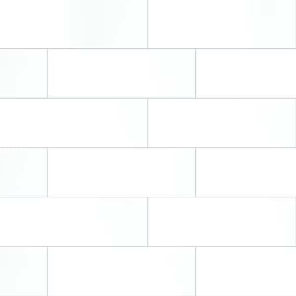 Metro White Sample Glossy Ceramic Subway Wall tile