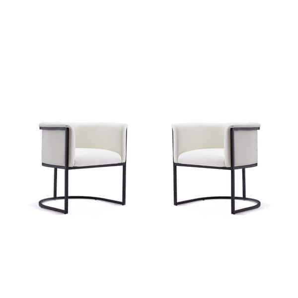 Cosmopolitan Dining Chair in White and Black, PK2