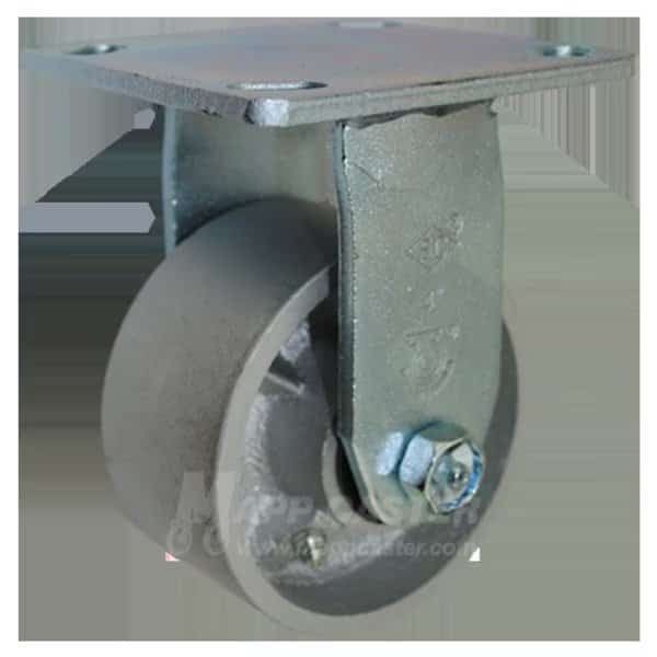 4"X2" Cast Iron Wheel Rigid Caster - 900 Lbs Capacity