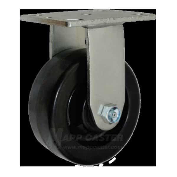 5"X2" Phenolic Wheel Rigid Caster - 1,000 Lbs Capacity