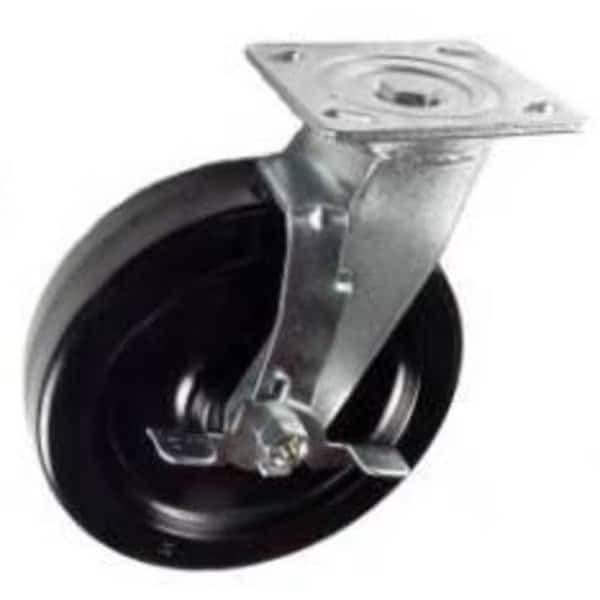 8"X2" Phenolic Wheel Swivel Caster W/ Top Lock Brake - 1,250 Lbs Cap