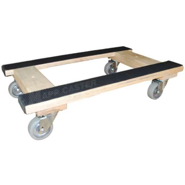 Hvy Dty Furniture Dolly w/ 3-1/2" Rbbr on AlumWheels, 1,000 Lbs Cap.