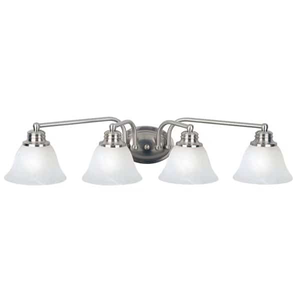 Malaga 4-Light 29" Wide Satin Nickel Vanity Light, Maxim, Mfr#: 2689MRSN