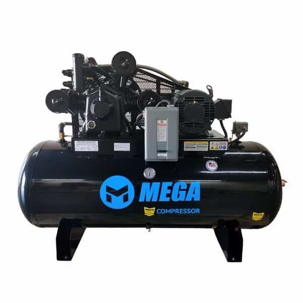 15HP, 120Gal. Horiz. 230V 3PH 50CFM at 175PSI BeltGuard w/ AfterCooler