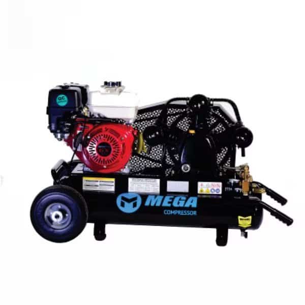 Mega Power Compressor, Honda GX270, 1 Stage, Wheeled, 20 CFM at 90 PSI