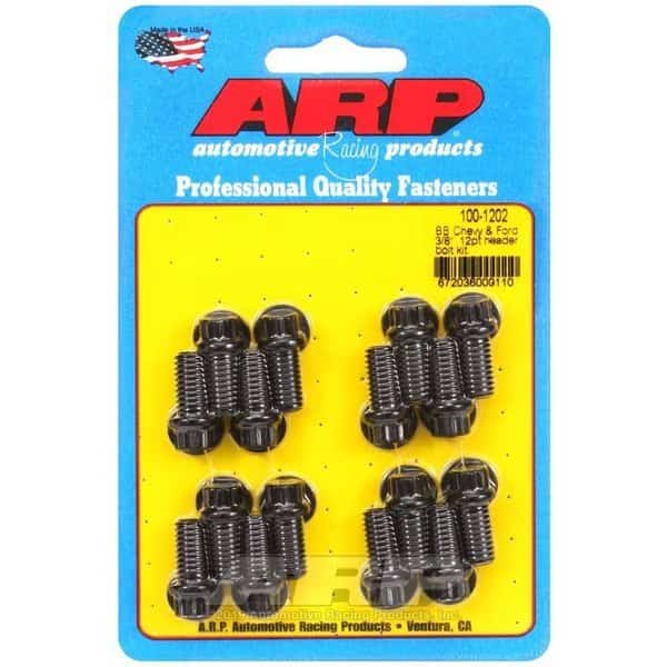 BB CHEVY & FORD 3/8IN 12PT HEADER BOLT KIT