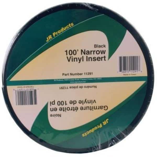 100FT NARROW VINYL INSERT - BLACK, Jr Products, Mfr#: 11291