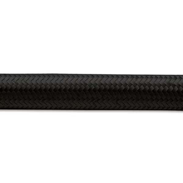 20FT ROLL OF BLACK NYLON BRAIDED FLEX HOSE; AN SIZE: -8; HOSE ID: 0.44IN;