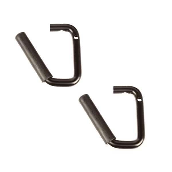 STEEL GRAB HANDLES, FRONT PAIR, BLK; 07-18 JK/JKU
