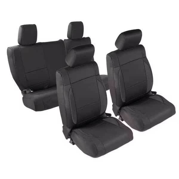 07 WRANGLER JK - 4 DOOR NEOPRENE SEAT COVER SET FRONT/REAR - BLACK