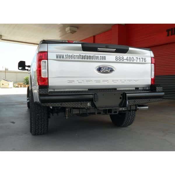 17-17 F250/F350 SUPER DUTY HEAVY DUTY REAR REPLACEMENT BUMPER BLACK