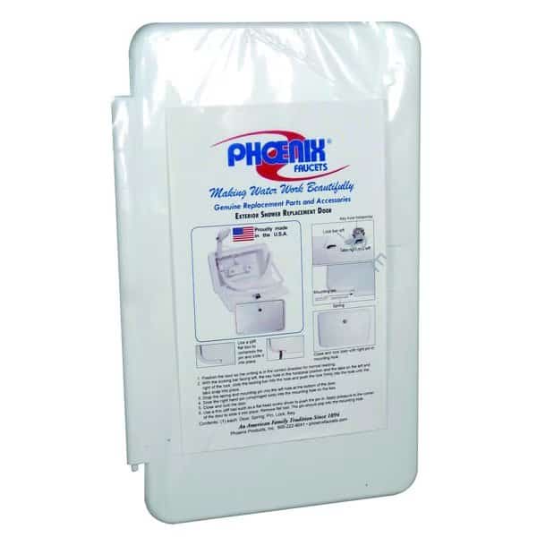 DOOR FOR EXTERIOR SHOWER, WHITE
