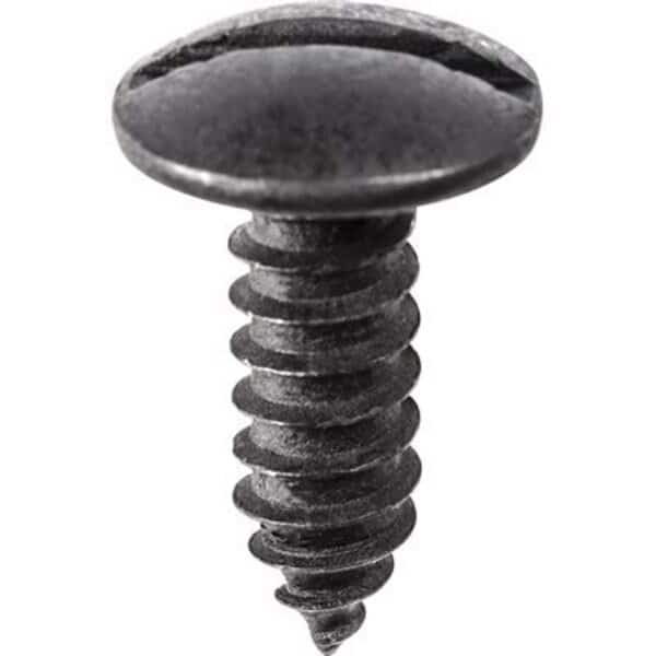 Sheet Metal Screw, #14 x 3/4 in, Black Truss Head Slotted Drive