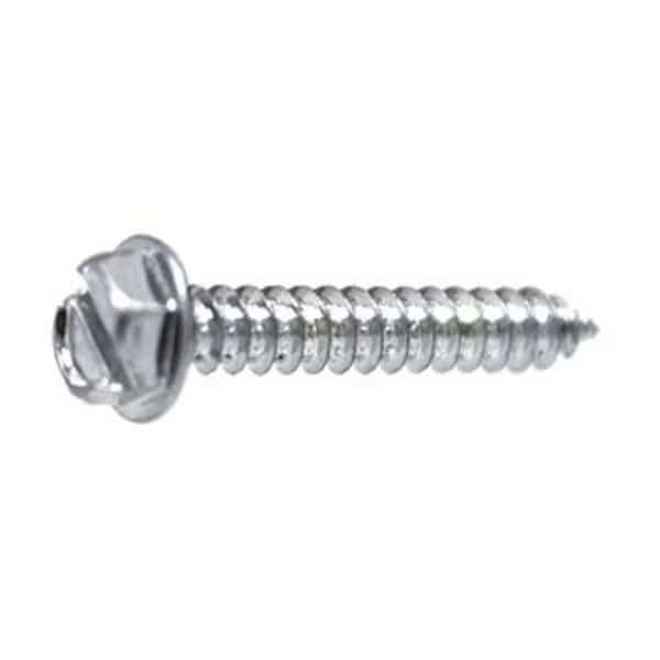 Sheet Metal Screw, #10 x 5/8 in, Zinc Chromate Hex Head Slotted Drive