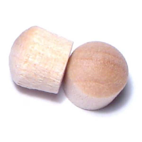 1/4" Birch Wood Round Head Plugs 100PK