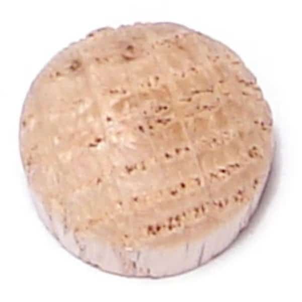 1/2" Oak Wood Round Head Plugs 100PK