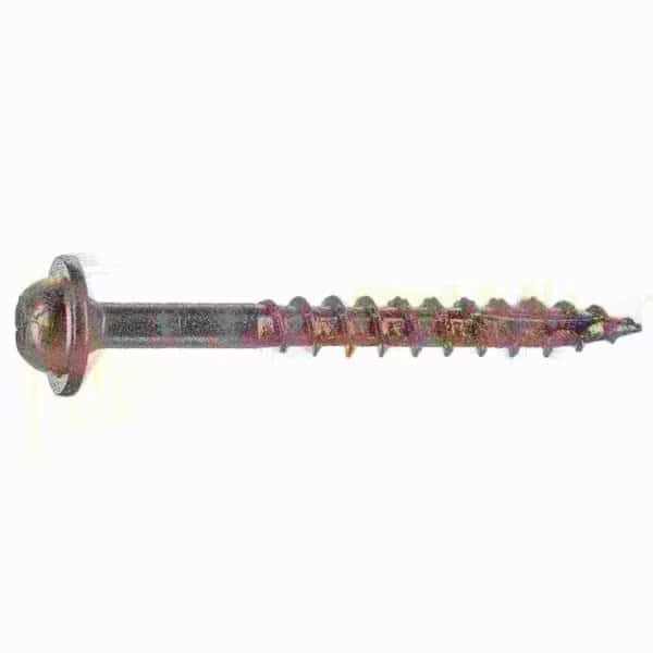 Wood Screw, #9, 1-3/4 in, Zinc Yellow Steel Round Head Torx Drive, 645 PK