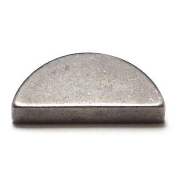 Woodruff Key, 4 x 9 mm Key Size, Steel Zinc, 5 PK