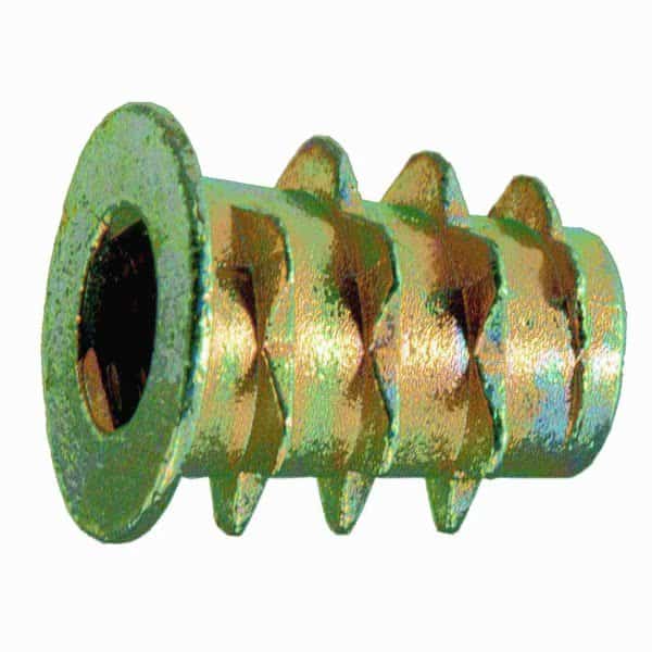 Hex Drive Threaded Insert, M5-0.80 Int Thrd Sz, 13 mm L, Zinc Alloy, 10 PK