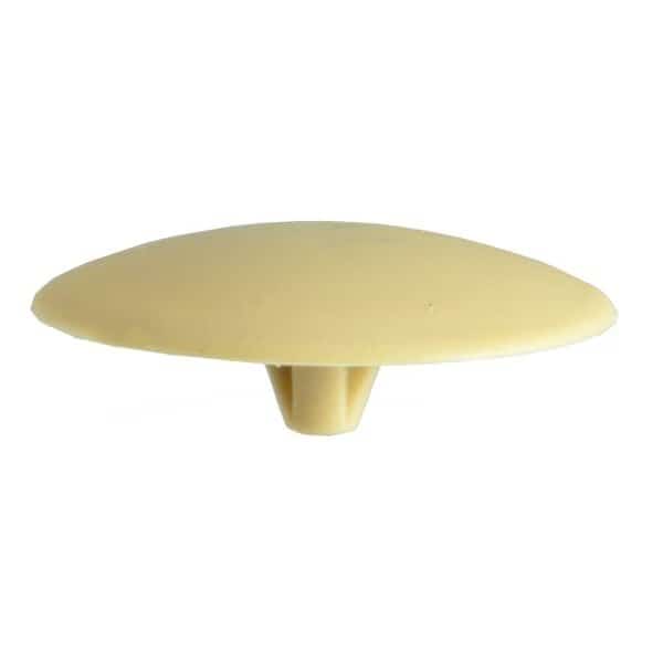 Screw Cap, #10 Dia, Beige, Plastic 20 PK