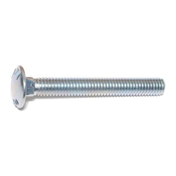 3/8"-16 x 3" Zinc Plated Grade 2 / A307 Steel Coarse Thread Carriage Bolts 6PK