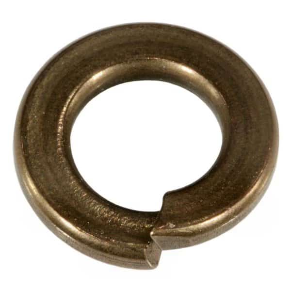 Split Lock Washer, For Screw Size 3/8 in Silicon Bronze, Bronze Finish, 6 PK