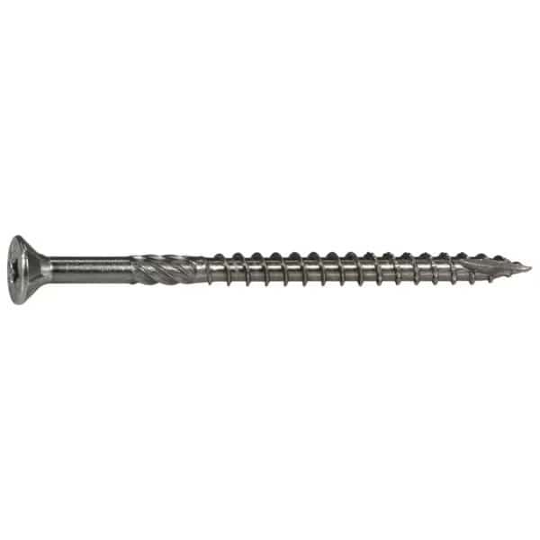 Deck Screw, #10 x 3 in, 18-8 Stainless Steel, Flat Head, Torx Drive, 299 PK