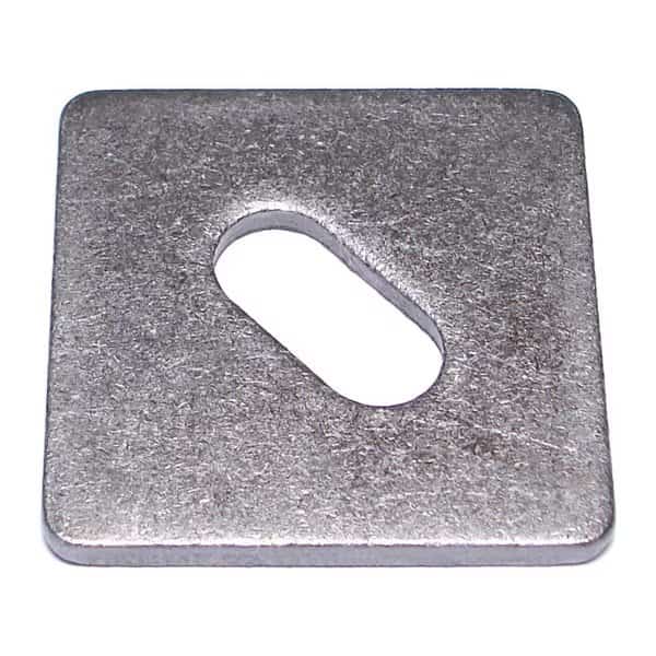 Square Washer, Fits Bolt Size 5/8 in , Steel Plain Finish, 16 PK