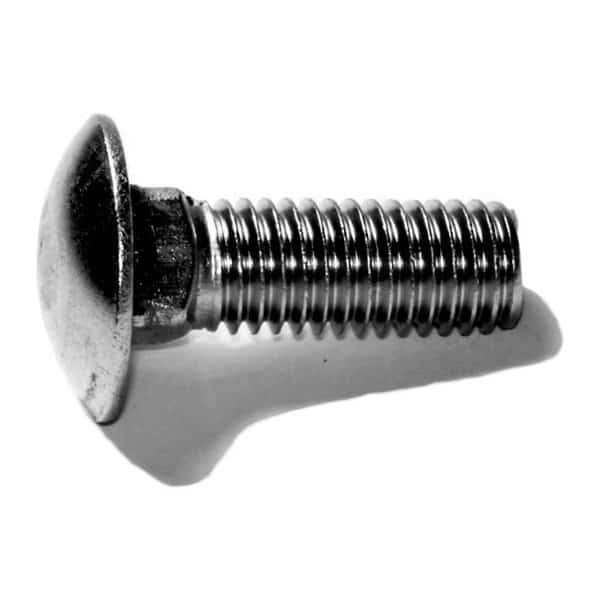 1/2"-13 x 1-1/2" 18-8 Stainless Steel Coarse Thread Carriage Bolts 15PK