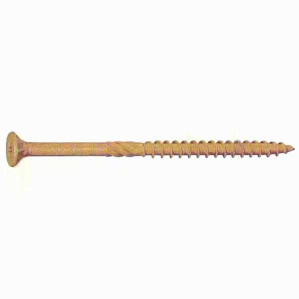 Deck Screw, #10 x 3-1/2 in, Steel, Flat Head, Torx Drive, 1500 PK