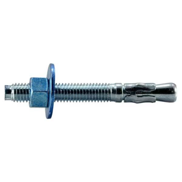 Torquemaster Wedge Anchor, 4-1/4" L, Steel Blue Ruspert, 25 PK
