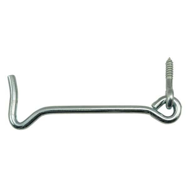 3/16" x 4" Zinc Plated Steel Gate Hooks 25PK