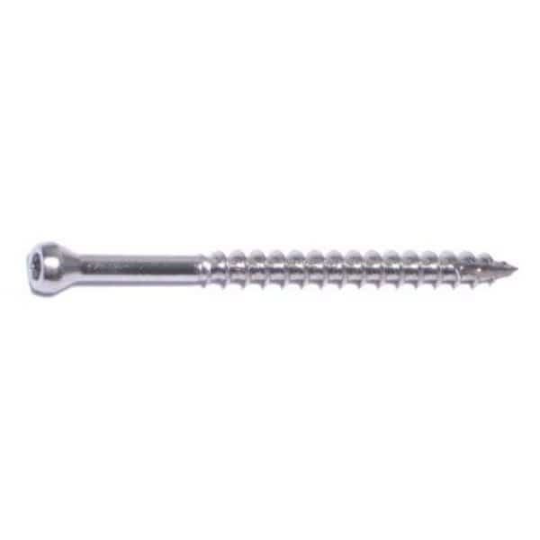 Deck Screw, #9 x 2-1/2 in, Stainless Steel, Trim Head, Torx Drive, 110 PK
