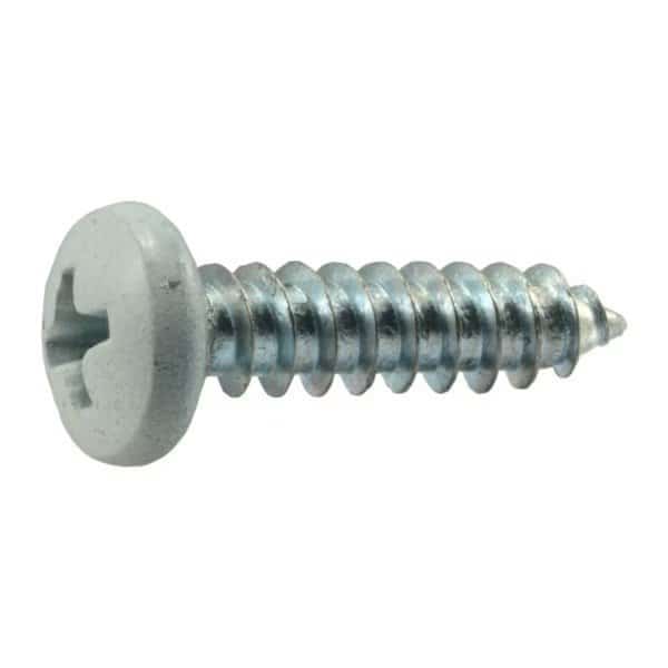 Sheet Metal Screw, #10 x 3/4 in, Painted Steel Pan Head Phillips Drive, 100 PK